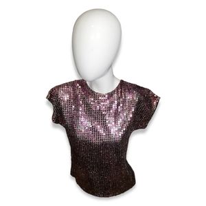 Vintage 80s Jeri Marque Deadstock Sequin Top Size S-M